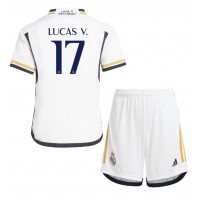 Camiseta Real Madrid Lucas Vazquez #17 Primera Equipación para niños 2023-24 manga corta (+ pantalones cortos)